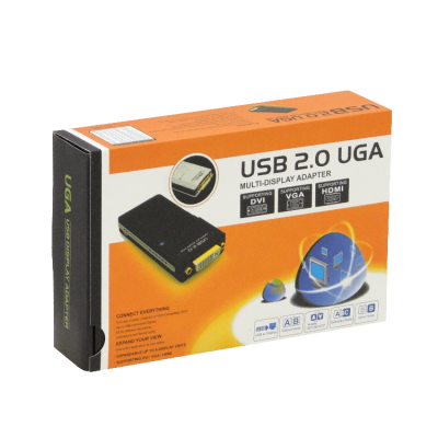 USB-DVI USB2.0-entrada DVI-salida 2048x1152-32bit incl/DVI-HDMI incl/DVI-VGA