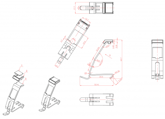KDIN-A Modulo Metalico Vacio p/Carril Riel DIN 1-Keystone Industrial c/etique