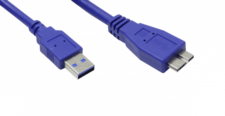 USBASB Cable USB para Disco Duro 0,9mt Macho-A MicroB Súper-Macho A/MicroBS 90cm