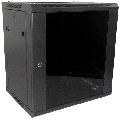 RK12-4L LINKMADE 45cm-Fondo 12U Armario Rack Mural Negro inc/M6-4KIT/2U