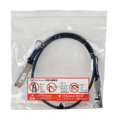 XQ+DA0001 MIKROTIK 1mt QSFP28-100G Cable de Interconexión Directa Backbone DAC Cobre 30AWG PVC