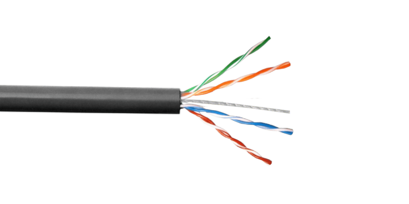 CBG-UN1 100m CCA Sim-Cat5e Negro Cable UTP Unifilar Aleacion Caja