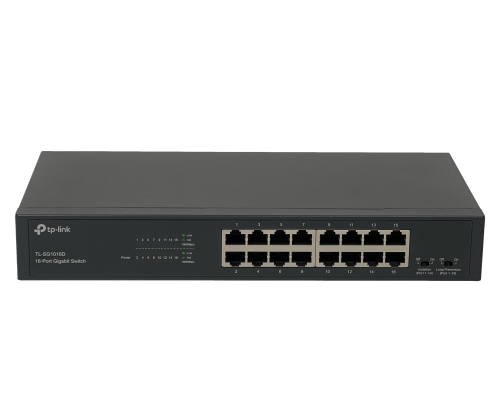 TL-SG1016D Conmutador Gigabit TP-LINK de 16 Puertos 1000Mbps Perfil Angosto No Gestionable para Rack