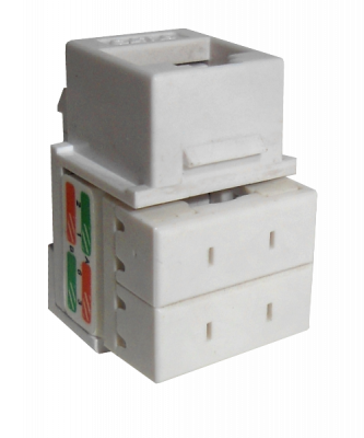 KP6WL LINKMADE Blanco Cat6 U/UTP Punchable Keystone Conector Hembra RJ45
