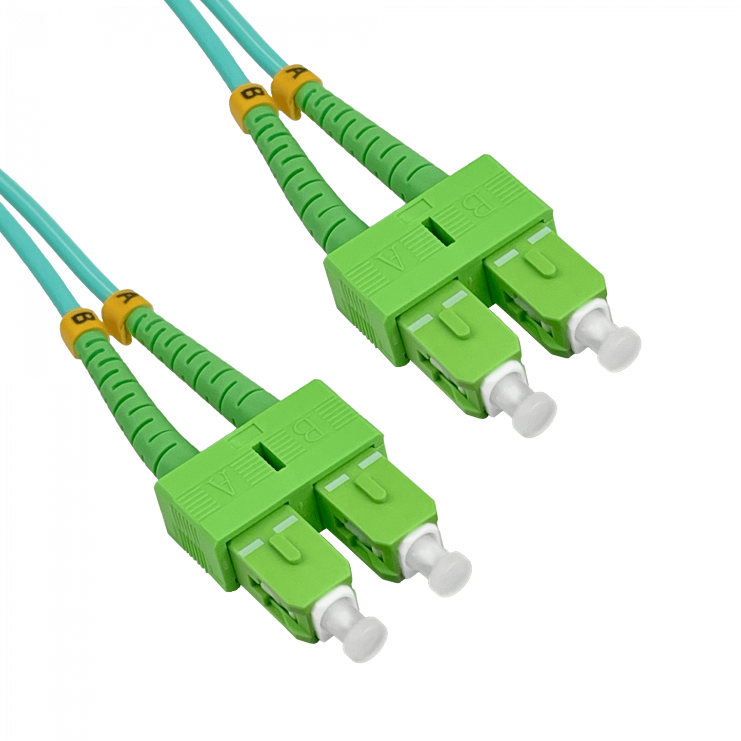 JF3AA3 Latiguillo de Fibra Óptica Multimodo OM3 Dúplex 3 metros SC/APC a SC/APC Cubierta LSZH