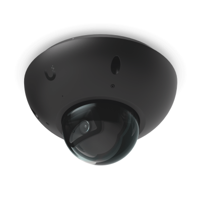 UVC-G6-DOME-B UI Negro Cámara Domo Inteligente 8MP Visión Nocturna 1-100 IK10 IP66 Ángulo 110º Alcance IR 30m Micrófono integrado-Requiere PoE