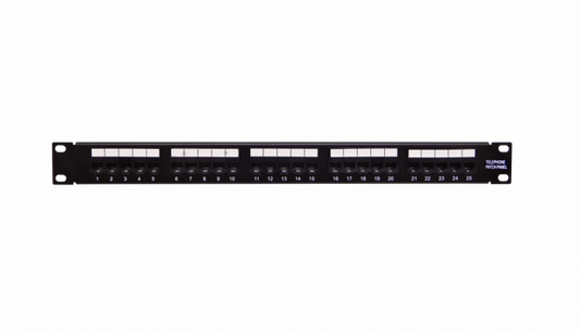 PP325 CAT3 25-RJ11 6P4C Patch Panel 1U Telefonia