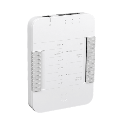 UA-HUB-DOOR UBIQUITI Controlador de Acceso 1 Puerta 2 Lectores 2 Cámaras Entradas para Sensores y Botones Montaje Riel DIN Alimentación PoE