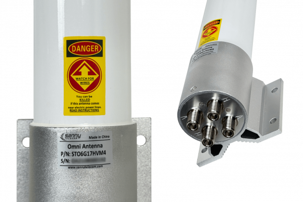OMNI-6G17 SANNY 17dBi 4,9-6,5GHz 4-N-Hembra Radiador Omnidireccional 95cm