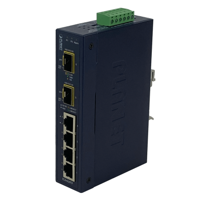 IGS-620TF PLANET 4 Puertos 1000 2 Puertos SFP Conmutador Industrial no Gestionable Carril DIN 12-48VDC 24VAC