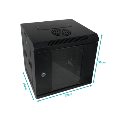 RK1006-3L LINKMADE Bastidor 6U 10-PULGADAS-ANCHURA 30CM-PROFUNDIDAD NEGRO