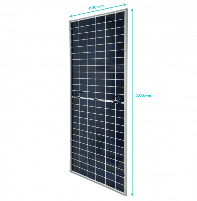 MONO-585 Panel Solar Fotovoltaico Monocristalino Bifacial de 585W, 42,5Vmp, 144 Celdas y Conector MC4
