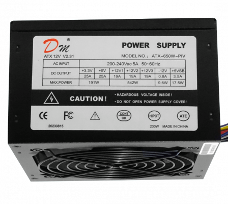 FATX-6 Fuente Alimentación ATX 650W Sata Necesita cable alimentación C13 4816