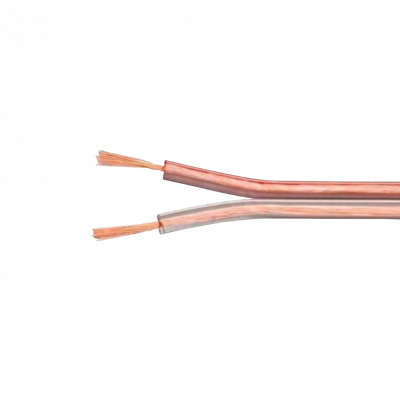 2X18T Cable Paralelo Transparente Multifilar 2x18AWG Cobre 2x0,75mm2 100 metros 42 hilos de 0,15mm