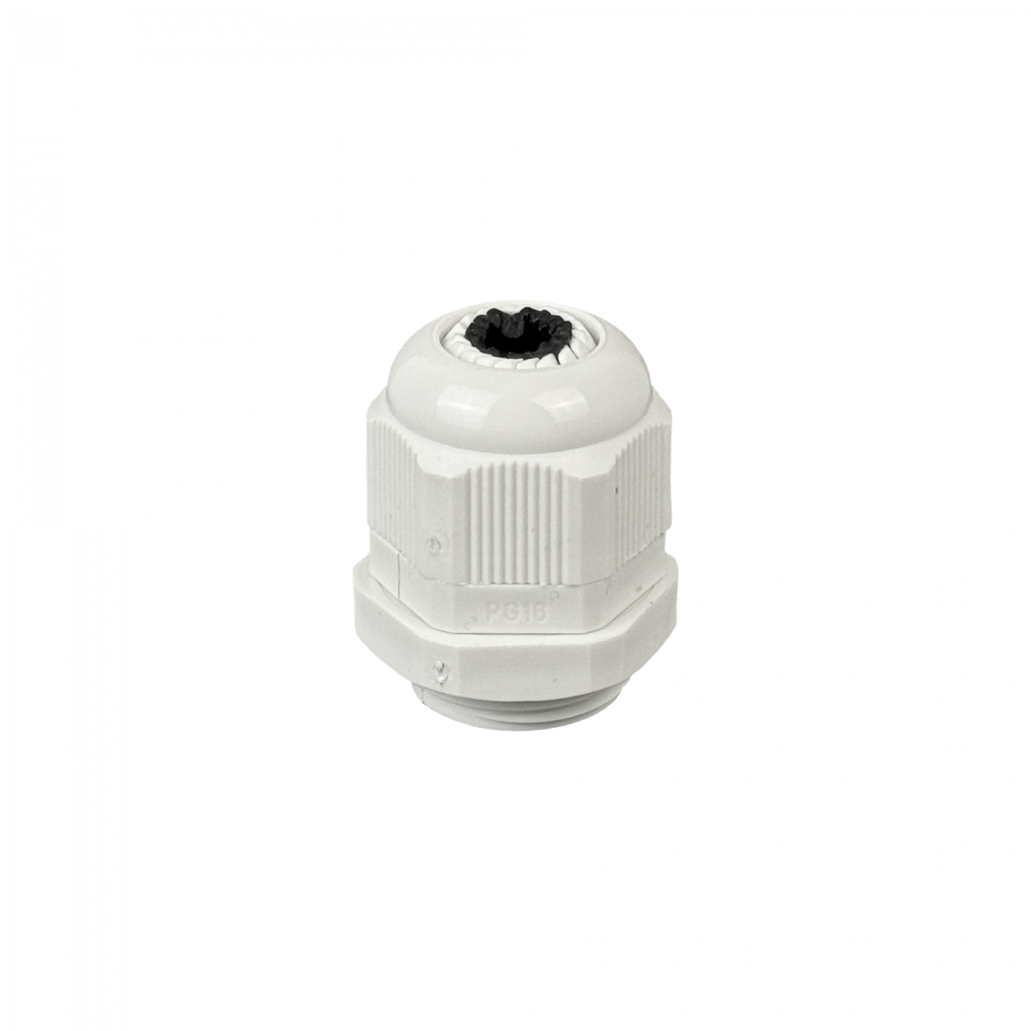 PG-16 Prensaestopas de PVC blanco con contratuerca para cable de 10 a 14mm