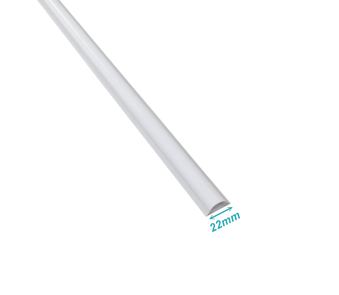 CC-P2510 LINKCHIP 25x10mm 2metros 1,15mm-Cubierta 1mm-Base PVC Canaleta para Suelo Blanca