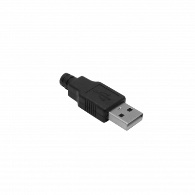 USB-AM-T Conector USB Tipo-A Macho Para-Soldar 4-contactos Ensamblable 47x16x8mm