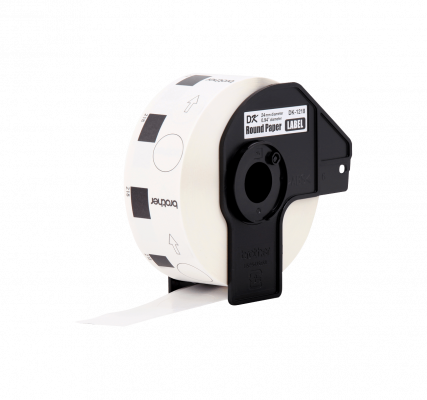 DK1218 Brother 24mm-Diámetro 1000-Rótulos Autoadhesivos Papel Blanco para-QL