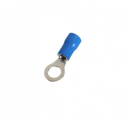 OJO-5325 RVS2-5 Terminal Ojal de 5,3mm para Cable 1,5-2,5mm² Paquete de 100 unidades Conector Azul con Aislación de PVC