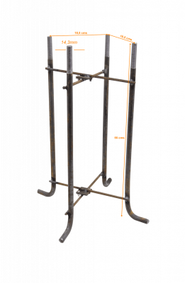 CAN7-6-POSTE Alt-550mm 185x185mm Cesto Metálico ObraCivil Base para POSTEC-7M/6M