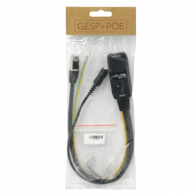 GESP+POE MIKROTIK interior 9-57V Protege Sobretension Rayos Estatica Surge IP67