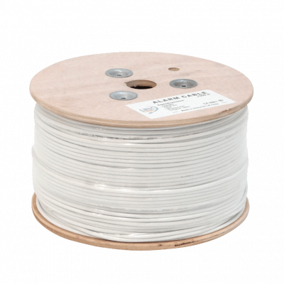 J300-4 Rollo de 300 metros de Alambre Telefónico Redondo de 2 Pares 4 Hilos 24AWG de Aleación CCA 4x0,5mm