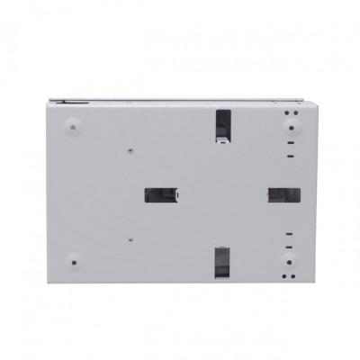 CFM-8F Caja mural cabecera gris de 30x20cm con 8 fibras FC/UPC, incluye acopladores, pigtails y manguera