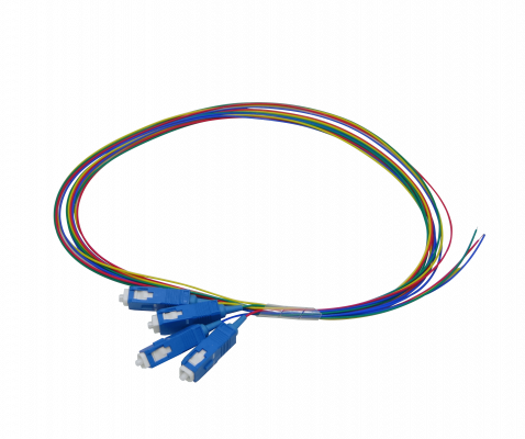 JFSC-4 Lote de 4 Pigtails de Fibra Óptica Monomodo SC/UPC 9/125um de 1,5 Metros con Cable de 0,9mm
