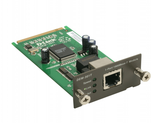 DEM-301T D-LINK TRANSCEPTOR MODULAR PARA RANURA COBRE 1000MBPS