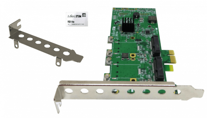 RB14E MIKROTIK TARJETA CONVERTIDORA DE 4 RANURAS MINIPCIE A INTERFAZ PCIe-x1