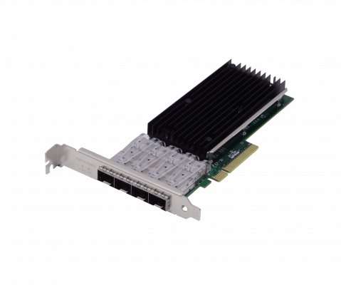PCIE-4SFP+ LRLINK Adaptador de Red para Servidor PCIe x8 con 4 puertos SFP+ 10G, modelo LREC9804BF, basado en chip Intel XL710