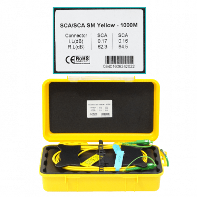BOB-1AA 1km 9/125 SC-SC/APC G652 Monomodo SM SX 1000mt Carrete Prueba