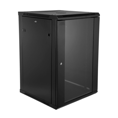 RK18-6LD LINKMADE Desmontable 18U Profundidad-60cm Gabinete Rack para Instalación en Pared Color Negro