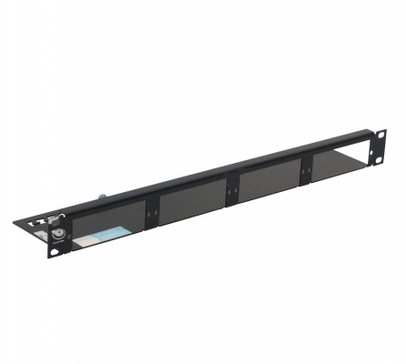 MTPHD2 BRANDREX Panel de Cabecera Metálico Rack 1U Ranurado para 4 Cassettes Vacíos, requiere SCA/SCB