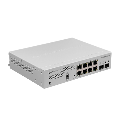 CSS610-8G-2S+IN MIKROTIK 2-SFP+10G 8-1000 Switch SwOS-Lite Rack inc24V PoE-in 12-57V