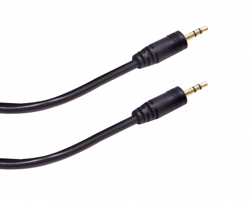 AUDIO-10M Cable de audio negro macho a macho 3,5mm plug-phone 1/8 de 10 metros de longitud