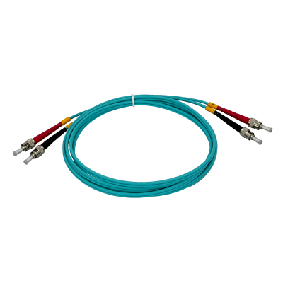 JF3TT2 2 metros ST-ST OM3 Multimodo MM Dúplex Cable de Fibra 3.0mm 50/125µm LSZH