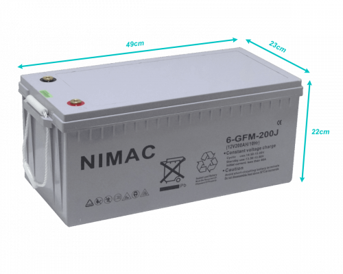 BTA12-200N NIMAC Acumulador 12V 200AMP Gel 12V200AH 6-GFM-200J