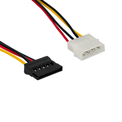 PSATAIDE Adaptador de alimentación de 15cm con un conector MOLEX macho y un conector SATA hembra