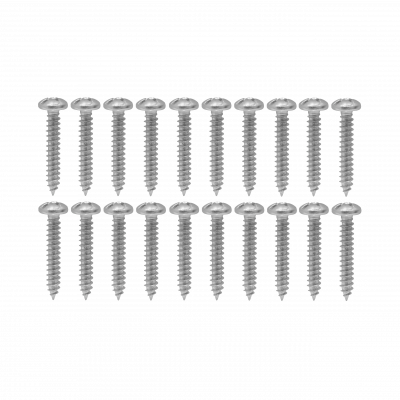 R12-125 20-unids. 12 x 1 1/4 Largo-32mm Plata Cruz Tornillos Roscalata Punta