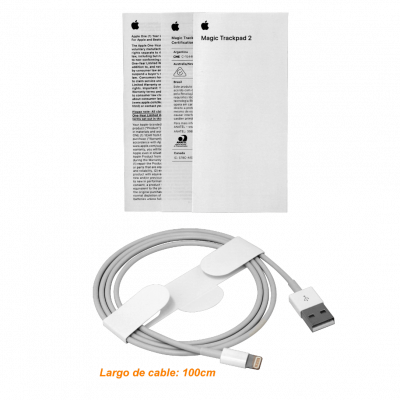 TRACK-PS APPLE Trackpad Mágico 2 Plateado con Bluetooth, batería de Litio y cable incluido MJ2R2LZ/A A1535