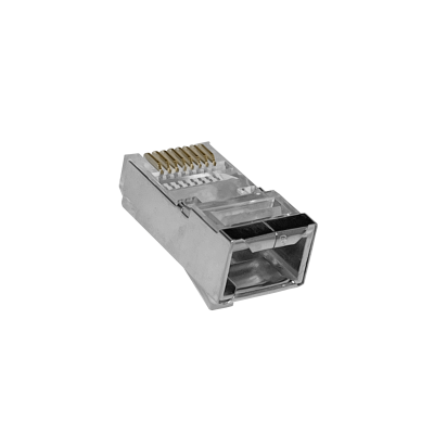 RJ6S-50 50-unids p/Unifilar Cat6 FTP STP Conector RJ45 Metalico