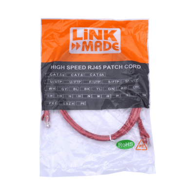 CP6R-20L LINKMADE 2MT CAT6 ROJO LSZH CABLE PATCH MOLDEADO MULTIHILO
