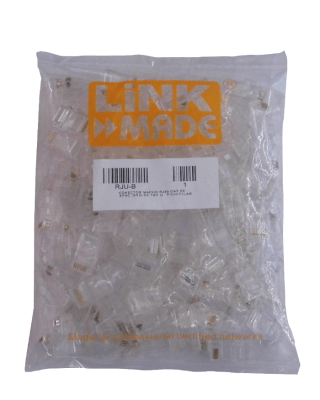 RJU-B LINKMADE 100-unids p/Unifilar Cat5e UTP Conector RJ45