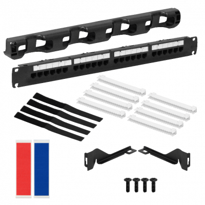 PP524F FURUKAWA 24-RJ45 Cat5e UTP PATCH PANEL 1U Multilan 35030005