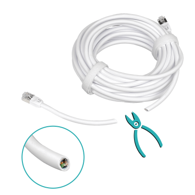 WOP-8 UBIQUITI 8mt Blanco F/UTP Cat5e Cable UACC-Cable-Patch-Exterior-8M-W
