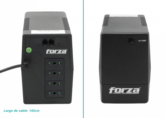 NT-512C FORZA 27WH 1x4,5AH 500VA 250W 4-IH-Chile AVR no-USB 162-268VAC 2RJ UPS