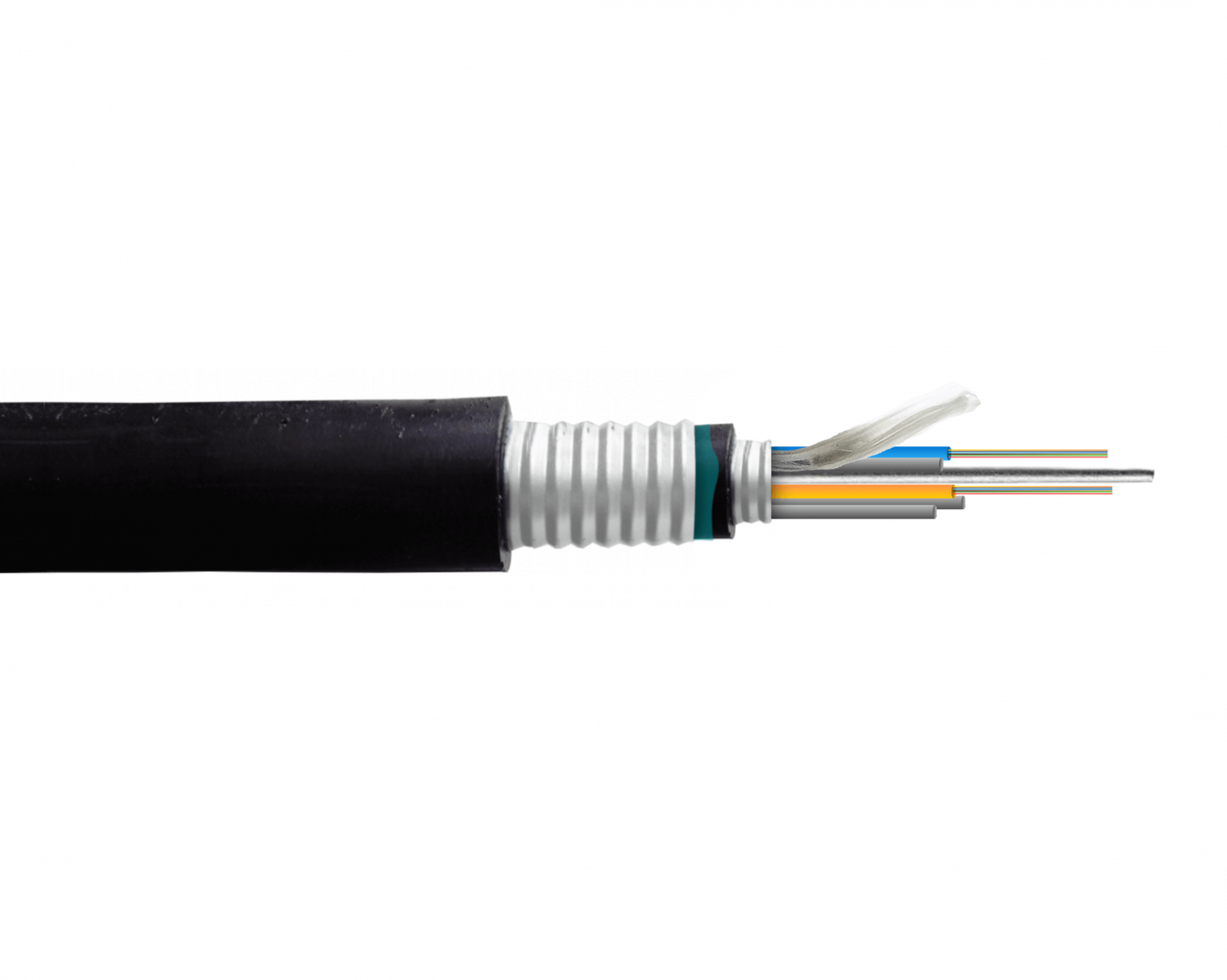 CFSF12 Soterrado SM 12-Fibra G652D Cable Armadura 2xPE 12,5mm Monomodo GYTA53