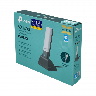 TX20UH TP-LINK Adaptador Inalámbrico WiFi6 AX1800 1201mbps en 5GHz 574mbps en 2,4GHz USB3.0 con Cable de 110cm
