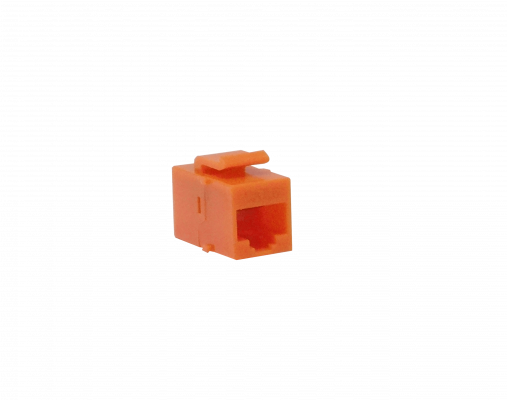 KC6B Acoplador Keystone de inserción pasante RJ45 a RJ45, categoría 6 UTP, color naranja